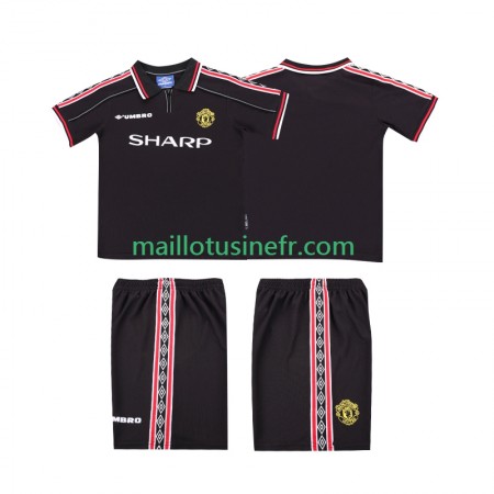 Maillot de Foot Manchester United 1999 Extérieur Retro 1998 - Enfant